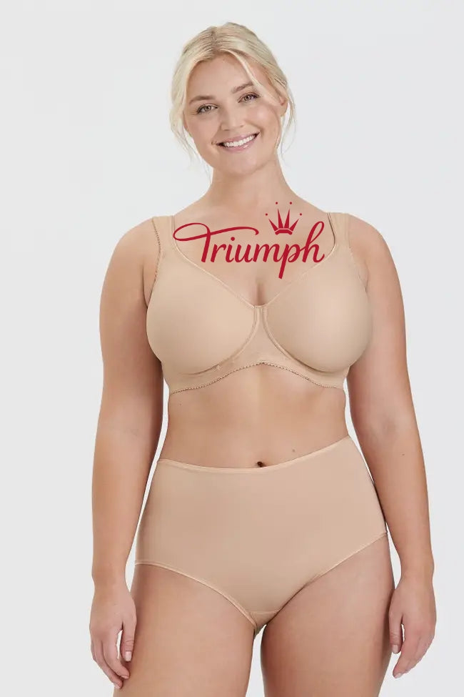 Triumph – (4 kosi) modrček z velikimi košaricami in push-up vzorcem