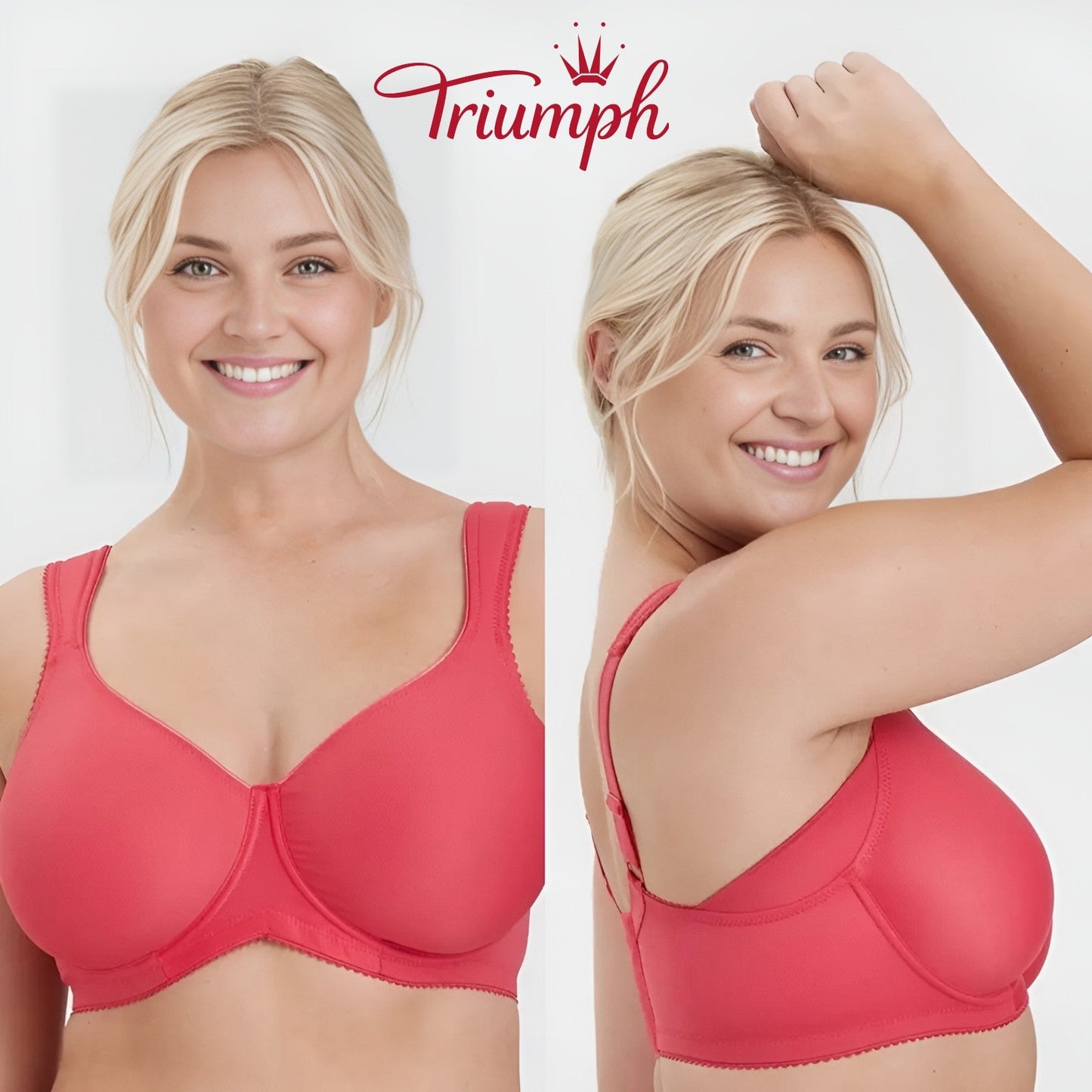 Triumph – (4 kosi) modrček z velikimi košaricami in push-up vzorcem