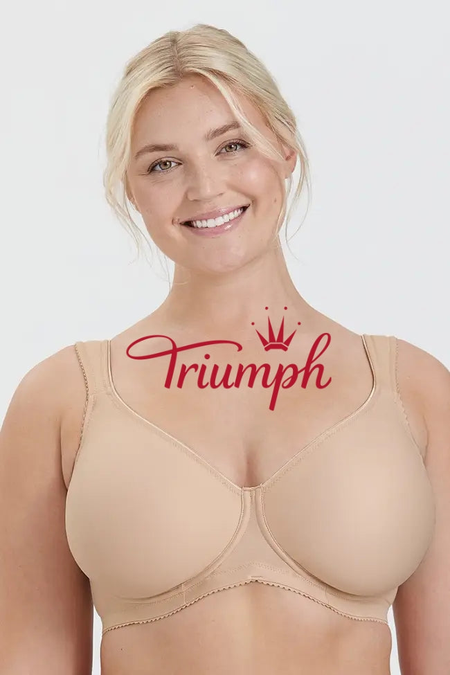 Triumph – (4 kosi) modrček z velikimi košaricami in push-up vzorcem