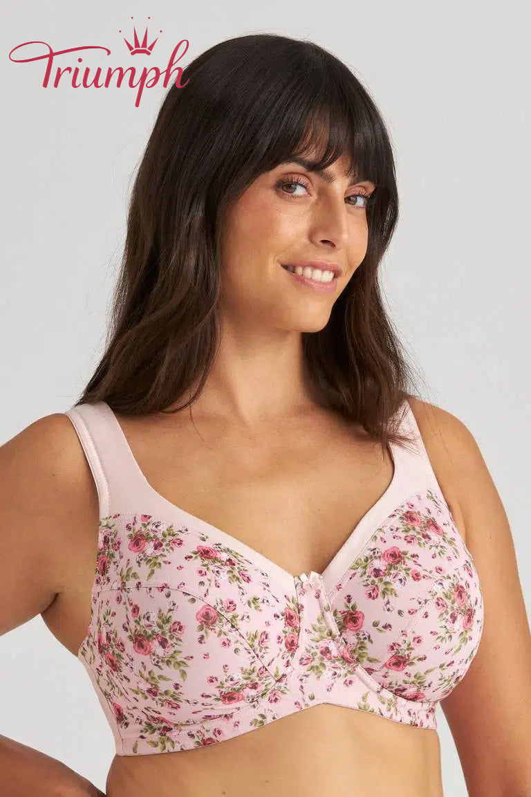 Triumph® 4 kosi💖50% popust✨🔥 Bombažni modrček s cvetličnim vzorcem za večje velikosti [65A-120H]