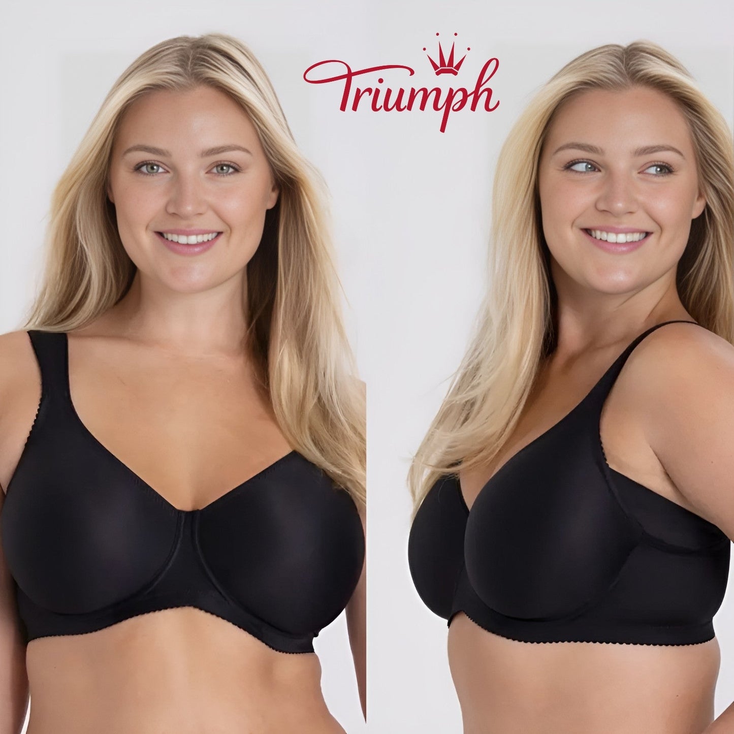 Triumph – (4 kosi) modrček z velikimi košaricami in push-up vzorcem
